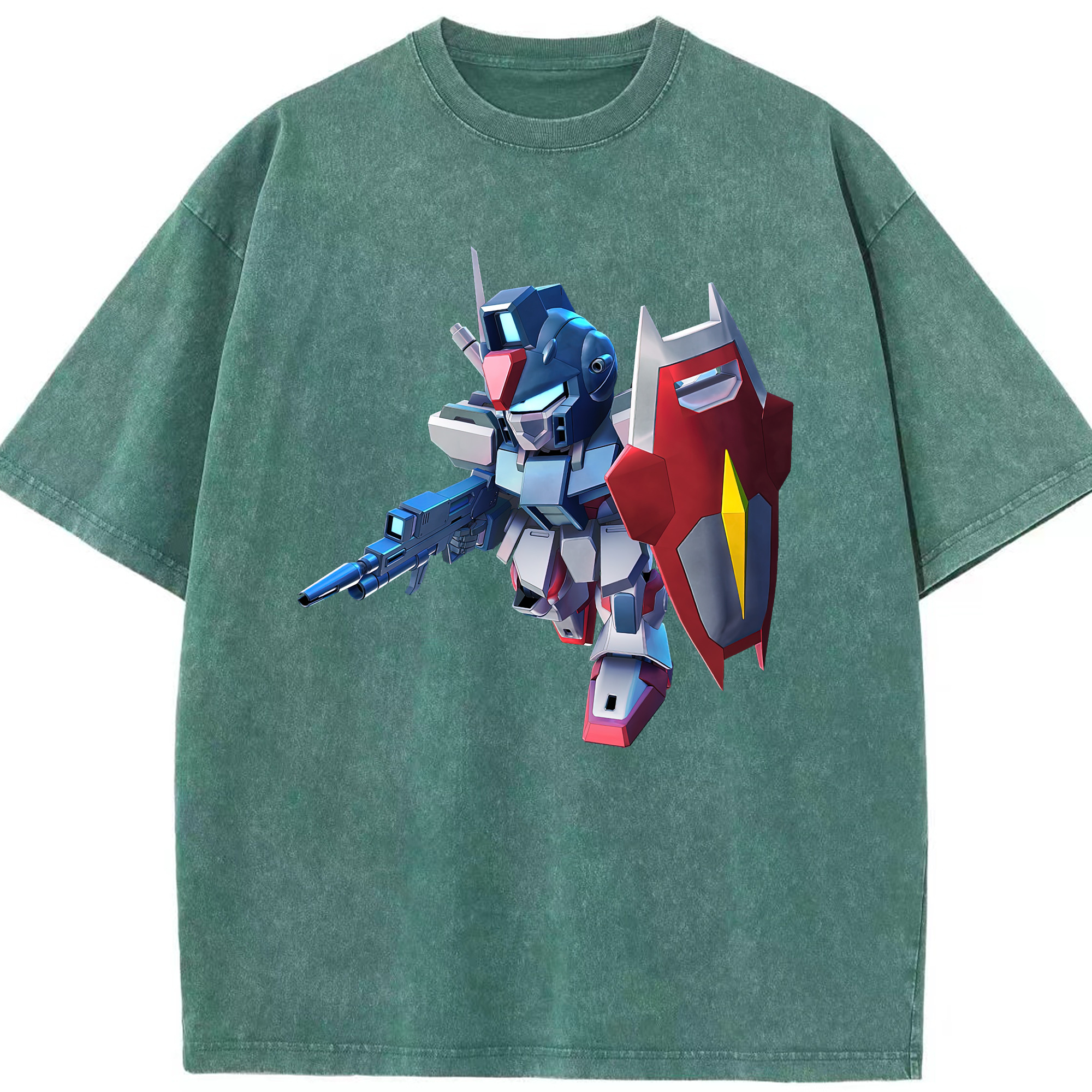 （画像用） 機動戦士ガンダム Mobile Suit Gundam 綿100% ヴィンテージ風 半袖Tシャツ（フロントプリント）
